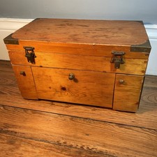 Vintage Hand Made Engineers chest Tool Box - watchmaker scientist 