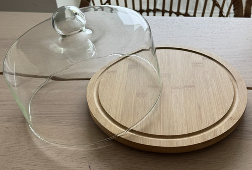 Rotating wood cake stand with - rotating,