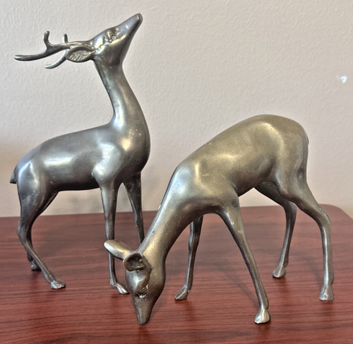 Vintage solid brass deer - vintage,