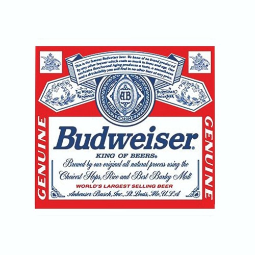 Budweiser beer label - budweiser,