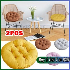 2PCS Round Chair Seat Pad Cushions Indoor Outdoor Dining Garden Patio Pillow