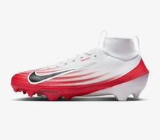 Nike Zoom Air Vapor Pro 1 Football Cleats White Red Men's Size 8 FB3298-102