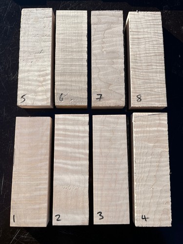 Curly flame maple - curly, handle