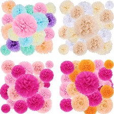 16PCs Tissue Paper Pom Poms