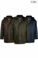Mens Wax Jacket Coat Knee
