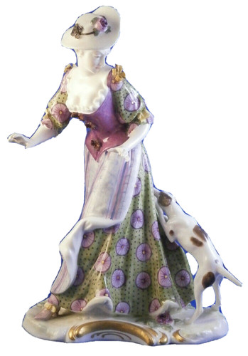 Nymphenburg porcelain dog - nymphenburg,