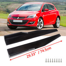 2x For Vauxhall Astra Corsa Black 745mm Side Skirts Rocker Splitter Winglet Wing
