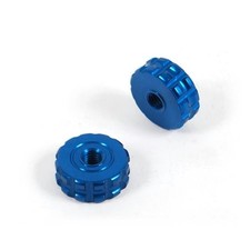 BLUE THUMB WHEEL ROLLER ADJUSTERS PAIR FOR ASV C5 F3 BRAKE & CLUTCH LEVERS
