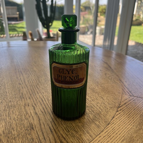 Antique green ribbed - antique,