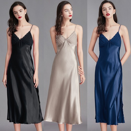 Ladies satin nightdress - uk,