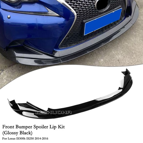 Gloss black front bumper lower - black,