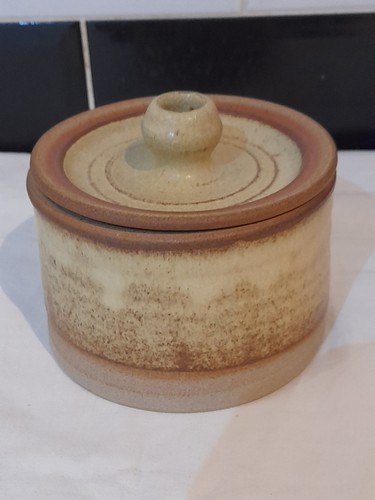 Vintage stoneware storage jar - vintage,