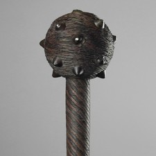 Antique 19th Century Zulu Knobkerrie Club with Wirework and Studded Head