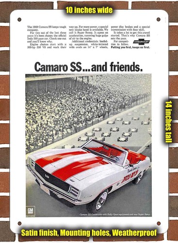 Metal sign 1969 camaro 2 - camaro, ss