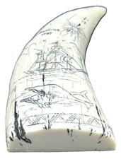 Vintage Faux Scrimshaw Resin