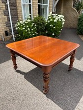 1900s edwardian antique mahogany extending dining table with 6 chairs