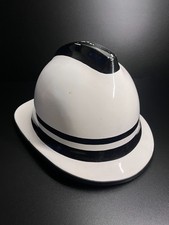 Vintage 1988 Fire Brigade Fire Chiefs White Helmet Cromwell Firepro Gallet