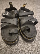 DR. MARTENS Avry Toe Loop Gladiator Sandals Womens Size 5 Leather Dual Buckle