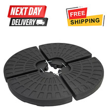4PCs Cantilever Patio Parasol Cross Base Stand Water & Sand Fillable Weight