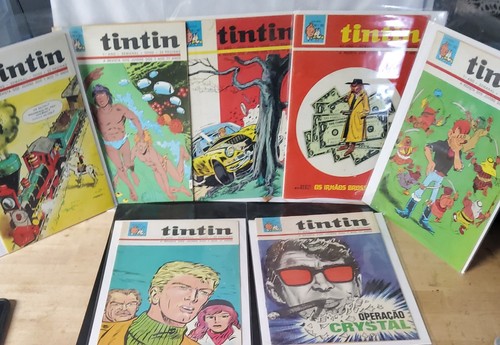 Lot vintage tintin comic - lot,