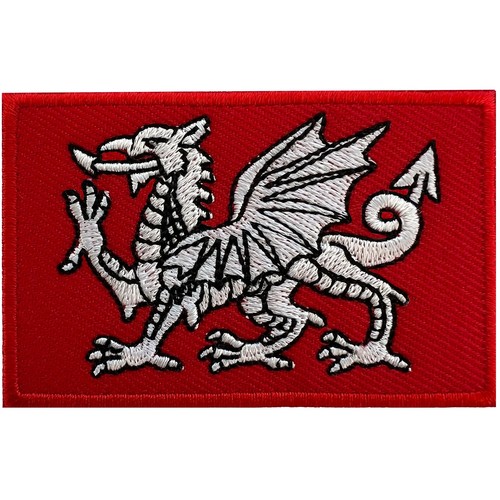 White dragon flag - white,