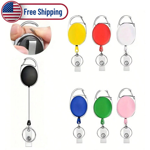 3pcs retractable badge reel - badge,