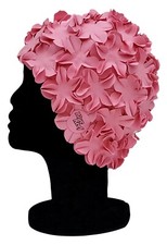 BLUE REEF Isla Floral Ladies Flower Petal 1 Colour Swimming Hat Pastel Pink