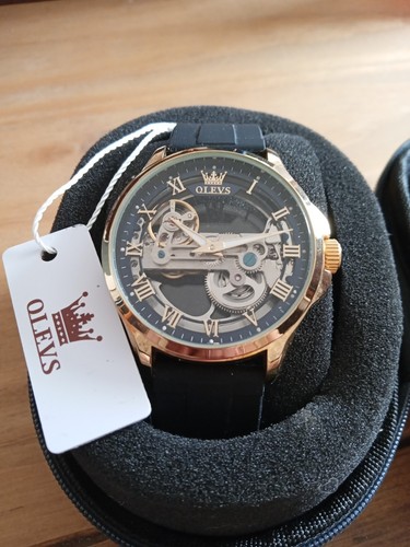 Mens olevs skeleton automatic - olevs,