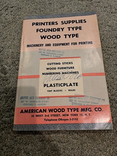 American wood type catalog - american,