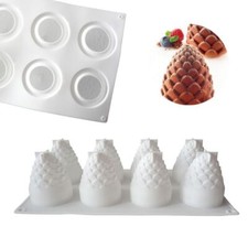 DIY 3D Christmas Pine Cone Silicone Candles Molds Beeswax Candle Making Mould