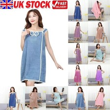 Womens Microfibre Non Slip Wearable Bath Towel Robe Beach Shower Wrap Quick Dry