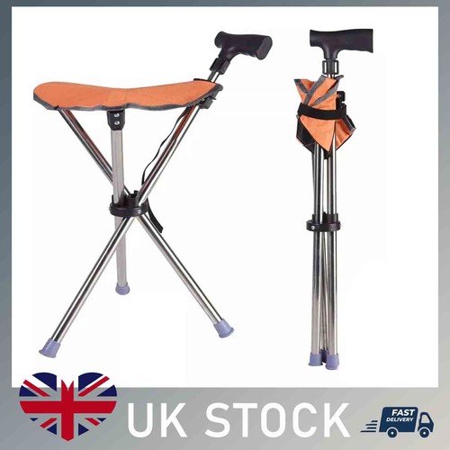 Foldable walking stick - stick, seat