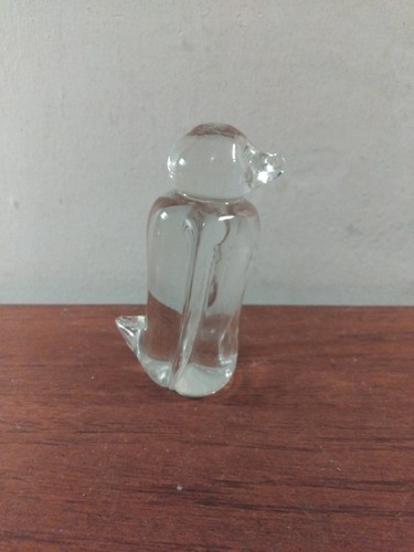 Solid glass penguin ornament - solid,
