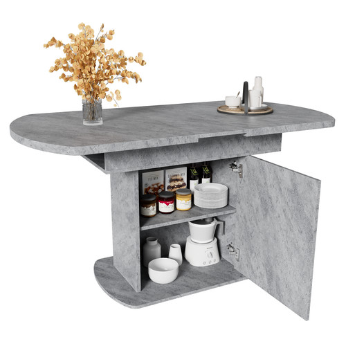 Extendable oval dining table - oval,