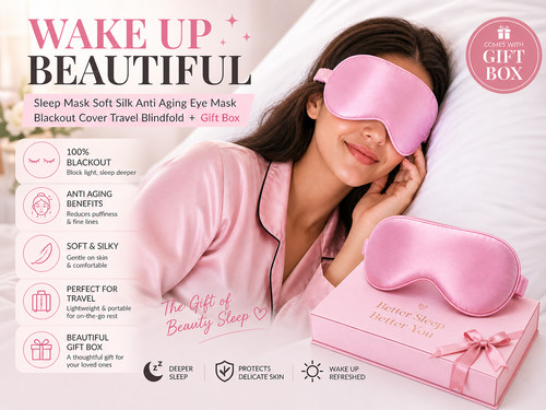 Sleep mask soft silk - sleep, anti