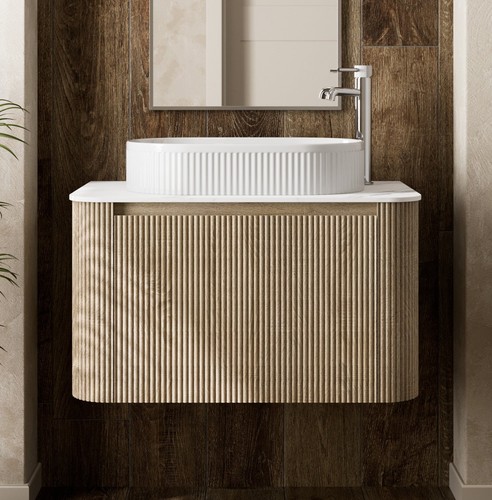 Foss wells fluted oak wall - &,