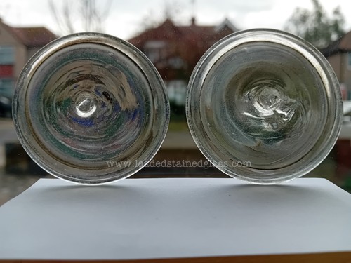 Two pontil roundels for - roundels,