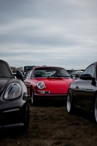 Classic red porsche 911 sports - red,