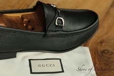 Gucci Black Leather Silver Bit