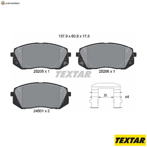 Brake pad set - set,