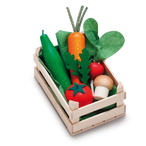 Wooden crate vegetables toy - crate, of