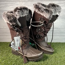 Khombu Nordic Duck Snow Boots Waterproof Arctic Winter Suede Thermal Ladies UK 3