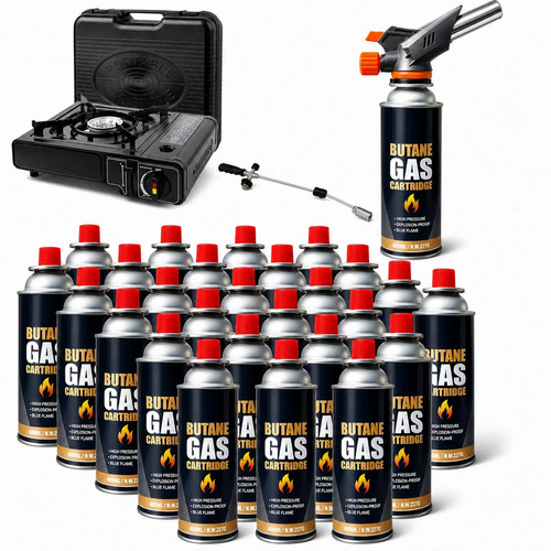 Butane gas canisters - butane, bottles