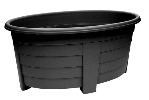 Black grosvenor oval - oval, planter