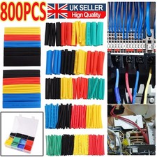 800X HEAT SHRINK TUBING TUBE SLEEVE CAR ELECTRICAL ASSORTED CABLE WIRE WRAP KIT