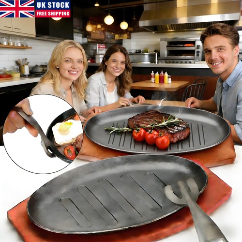 Cast iron sizzle platter steak - cast,