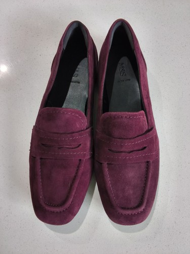 Marks spencer burgundy suede - spencer,