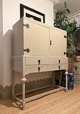 Antique Linen Cupboard / Drinks Cabinet Sideboard Dresser
