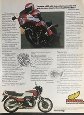 HONDA CBX550F-C / CBX550F2-C ORIGINAL 1982 COLOUR ADVERTISEMENT 27cm x 21cm