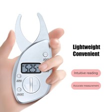 (White)Body Fat Caliper Tester With Digital Skinfold Measuring Tool Fitness